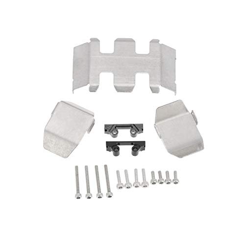 Treehobby Stainless Steel Skid Plate Guard Transmission Gearbox and Differential Axle Protection Chassis Armor for Axial SCX24 1/24 RC Crawler Car Upgrade Parts Stupid RC Parts