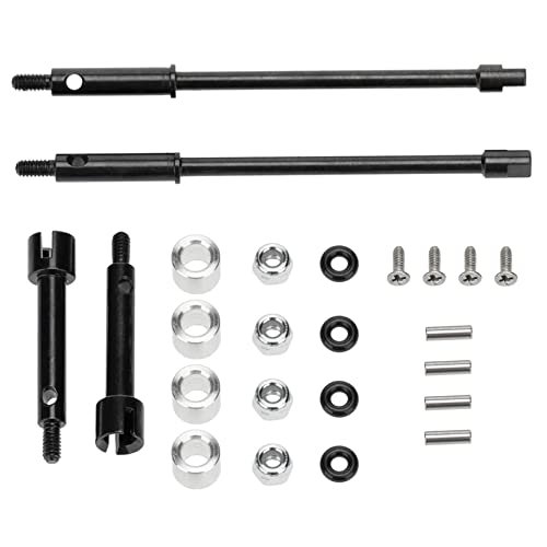 Treehobby Front Wheel Drive RC Drag Car Axle Shaft Drive Widened 4mm Set Kit for Axial SCX24 1/24 RC Crawler Car Upgrade Parts