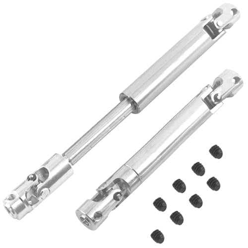 Vgoohobby 2Pcs Metal Centre Transmission Shaft Drive Shaft Dogbone for Cool RC Rock Crawlers Axial SCX10 SCX0016 Tamiya CC01 RC4WD D90 90028 1/10 Scale