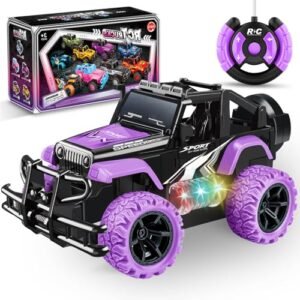 Blooming Lilies Purple Remote Control Car for Girls Cool RC Truck Bodies 1 20 Scale Off Road Toy Vehicle