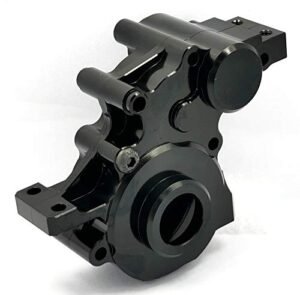 Dhawk Racing DR10 CNC Aluminum Gearbox V2 Compatible with DR10 SR10 Prosc10 Db10 Featuring RC Trophy Truck Tires Black