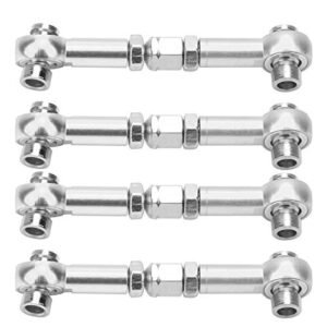HSP 4Pcs RC Aluminum Alloy Steering Linkage Rod Set with RC Fuel Cooler Compatibility for 94122 94123 1/10 Scale Cars