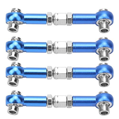 HSP 4Pcs Aluminum Alloy Steering Linkage Rod Upgrade Parts for Real Life RC Trucks 94122 94123 1/10 Scale Models Blue