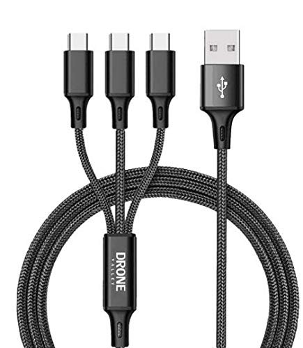 Iowa Valley RC&D 3 Port Charging Cable Compatible with DJI FPV Drone by Drone Valley Gear