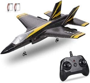 QT Delta Wing Glider RC 2.4Ghz 2 Channel Ready to Fly Airplane with 3 Axis Gyro for Beginners Kids and Adults