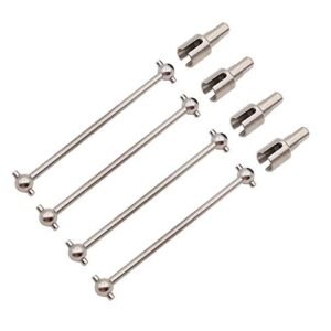 Treehobby Metal 4PCS Rear Dogbone Shafts and Differential Cups 1/14 Scale RC Truck Accessories for WLtoys 144001