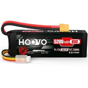 HOOVO 11.1V 3S LiPo Battery 5200mAh 80C for RC Hummingbird Helicopter and Other RC Models XT60 Plug