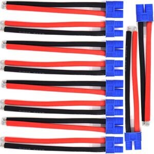 YLP 5 Pairs EC3 Male Female Connectors with 14awg Silicone Wire 10cm for RC Hobby Jacksonville FL