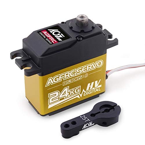 AGFRC 24KG Digital High Torque RC Truck Steering Servo Programmable Metal Gear 180 Degree B53DHS