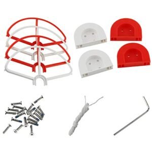 DGZZI Propeller Protector Set Red and White Blade Crash Guard for Phantom 3 Prevent the Biggest RC Helicopter Crash