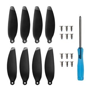 DJI Mavic Mini 2 Quick Release Propellers Silver Stripes Replacement Set with Screws and Screwdriver