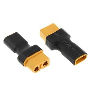 DGZZI XT60 to XT30 Adapter 2PCS Wireless Connector Plug for RC Car Plane Drone LiPo Battery