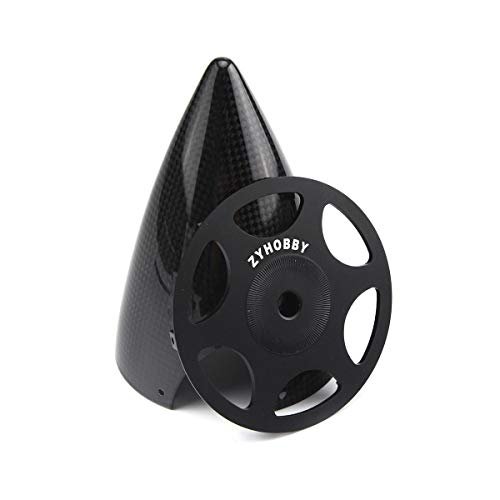 AeroMax RC Spinner 3inch Carbon Fiber 2 Blade with Anodized Aluminium Back Plate for 10cc Gas Engine RC Plane