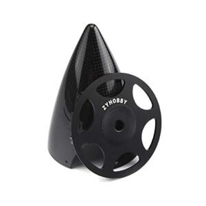 AeroXpert 3.5 Inch Carbon Fiber RC Spinner with Anodized Aluminium Back Plate for Gas Corsair RC Plane