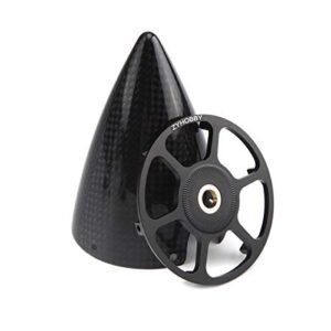 AeroXpert RC Spinner 4inch Carbon Fiber 2 Blade with Anodized Aluminium Back Plate for Gas RC Trainer Plane