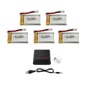 5PCS 3.7V 600mAh Lipo Battery with 5 in 1 Charger for Syma Drones Available at RC Willey in Roseville California