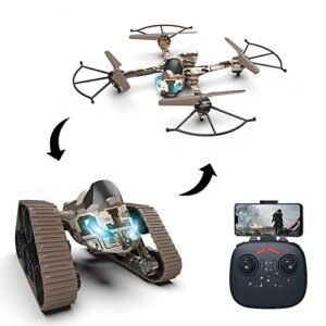YEIBOBO 2 in 1 Transforming Scout and 2.4G RC Quadcopter Drone with 300000 Pixel Camera for Kids