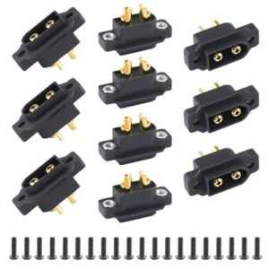 Amass 10 PCS XT60EW M Male Plug Connector with Screws for Chief Aircraft RC Planes Drones FPV Racing