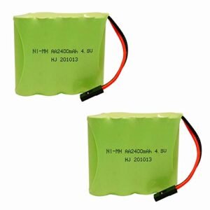 CBB 4.8V 2400mAh NiMH Receiver Battery Pack Rechargeable AA Battery with Hitec Connectors for Receiver RC Toys