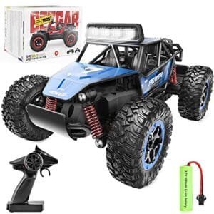 BEZGAR TB201 1/20 Scale Electric Monster Truck RC 2WD High Speed 20 Km h Remote Control Car with LED Headlight and Rechargeable Battery for Kids