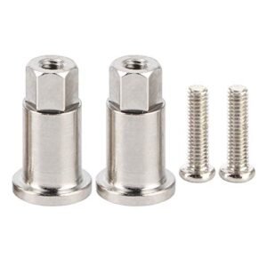 2Pcs RC Volvo L350F Wheel Loader Front Wheel Metal Axle Upgrade Spare Parts D12 Model Car Accessories