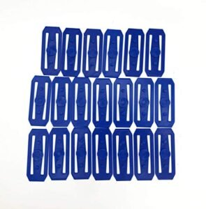 Bear and Wolf Studio RC Scale Builder 3D Printed HO Scale Blue 30 mm Rail Gauge Track Connectors Set of 20