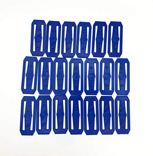 Bear and Wolf Studio RC Scale Builder 3D Printed HO Scale Blue 30 mm Rail Gauge Track Connectors Set of 20