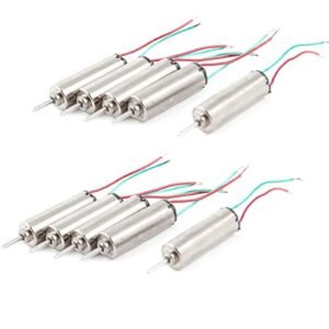 10PCS 4mmx12mm Coreless Micro DC Motor 1.5 3.7V 66000RPM for RC Airplane Events and Toys