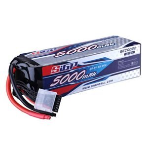SIGP 6S Lipo Battery 5000mAh 22.2V 80C for RC Helicopter Airplane FPV Drone Quadcopter Racing