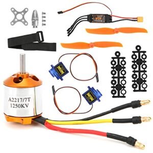 2217 KV1250 Brushless Motor 40A ESC SG90 9g Servo RC Plane Design Parameters Kit with 8060 Propeller