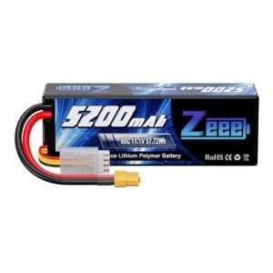 Zeee 3S 5200mAh 11.1V 80C Lipo Battery Hard Case with XT60 Connector for RC Car with Drill Battery Truck Boat Airplane