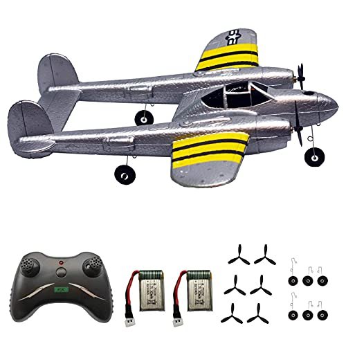 PLRB TOYS DW Lighting RC Plane Remote Control Airplane RTF 2.4GHz 2CH for Beginners