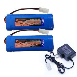 GEILIENERGY 7.2V 3800mAh Rechargeable Battery Pack with Tamiya Connector for RC Cars Boats Robots Does RC Willey Assemble Furniture 2PACK Plus 4.8V 7.2V Smart Charger 1PACK