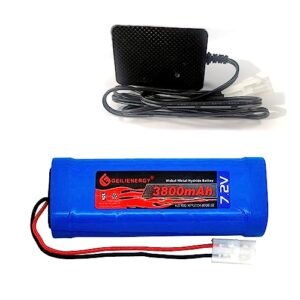 OXWINOU 7.2V 3800mAh NiMH Flat Battery Pack for RC Cars Trucks Boats with Tamiya Connector Ideal for RC Hobby Stores in Houston Texas