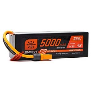 Spektrum 14.8V 5000mAh 4S 100C Smart G2 Hardcase LiPo Battery IC5 SPMX54S100H5 Cheap RC Lipo Batteries