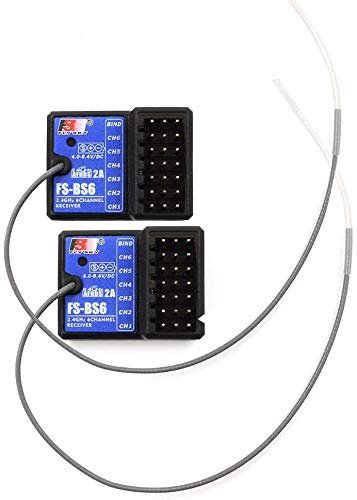 Flysky FS BS6 Receiver 2.4Ghz 6CH Compatible with Flysky FS i6 for RC Car Boat Transmitter 2PCS