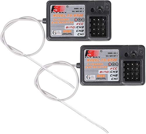 GLOBACT Flysky FS GR3E AFHDS 2.4G 3CH Receiver to Extend RC Car Range Compatible with FS GT2 GT2B GT3B GT3C FZ IT4S Radios