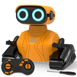 KaeKid Big RC Robot for Kids 2.4Ghz Remote Control Toy with LED Eyes Flexible Arms Dance Sounds Orange