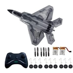 OTXKOO Cheap RC Glider Plane F 22 Remote Control Airplane 2CH Ready to Fly 2.4GHz Easy for Beginners