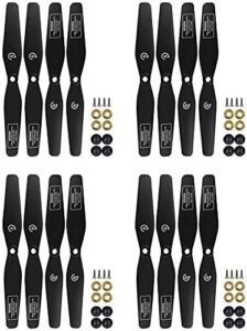 Vaterra RC Parts 16PCS Black Propeller Blades for SJRC S20W S30W T18 H301S T25 HS110D HS110G HS120D Drones