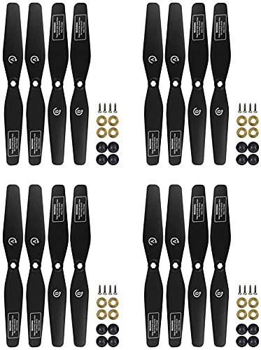 Vaterra RC Parts 16PCS Black Propeller Blades for SJRC S20W S30W T18 H301S T25 HS110D HS110G HS120D Drones