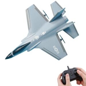 Vecktodisy RC Airplane Beginner Guide 2 Channels Ready to Fly 2.4Ghz Remote Control F35 Plane for Kids