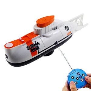 Tipmant RC Boat Underwater Submarine Toy Remote Control Diving Waterproof for Kids Fish Tank White