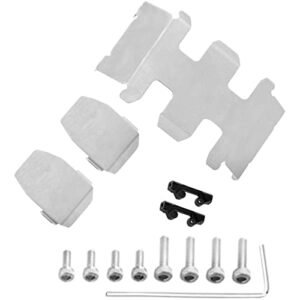Vgoohobby Stainless Steel Skid Plate Guard RC Chassis Armor Protection for Hot Wheels Batmobile RC Car