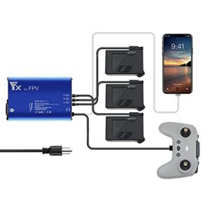 Hanatora Rapid Multi Parallel 5 in 1 Charging Hub for DJI FPV Drone Batteries and Remote Controller