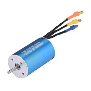 HobbyPower Brushless Motor 5900KV Blue Metal 4 Pole 12 Slot 2845 High Torque Waterproof Motor for 1 4 Scale RC Snowmobile and 1 12 1 14 Scale Brushless RC Cars