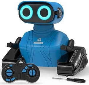 KaeKid Batman RC Robot 2.4Ghz Remote Control Toy with LED Eyes Flexible Arms Dance Sounds for Kids Ages 3 4 5 6 7 8 Blue