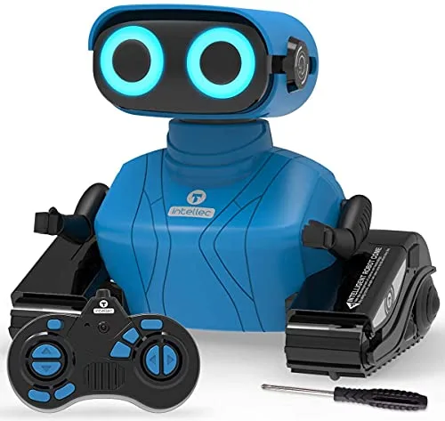 KaeKid Batman RC Robot 2.4Ghz Remote Control Toy with LED Eyes Flexible Arms Dance Sounds for Kids Ages 3 4 5 6 7 8 Blue