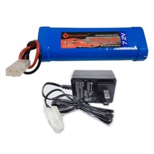 GLEPOWEER 7.2V 3800mAh NiMH RC Car Battery Pack with Tamiya Connector and Charger