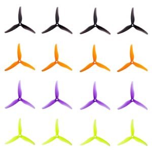 Gemfan Hurricane 51433 3 Blades PC Props for Trackside RC Hobbies Compatible with 2206 2306 Brushless Motor 16pcs 8CW 8CCW